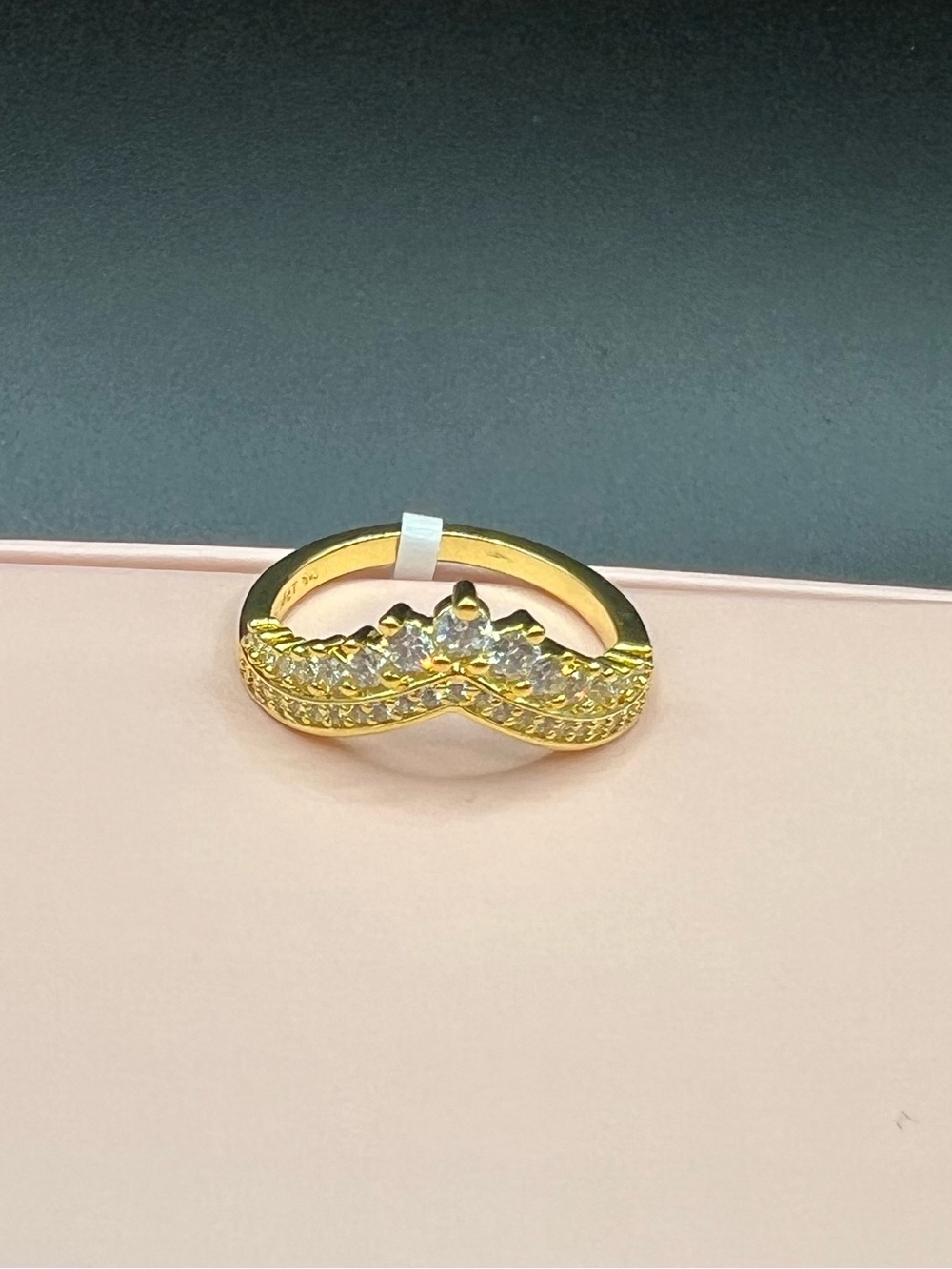 Pandora Timeless Wish Tiara Ring,14k gold plating, size: 54/ 7